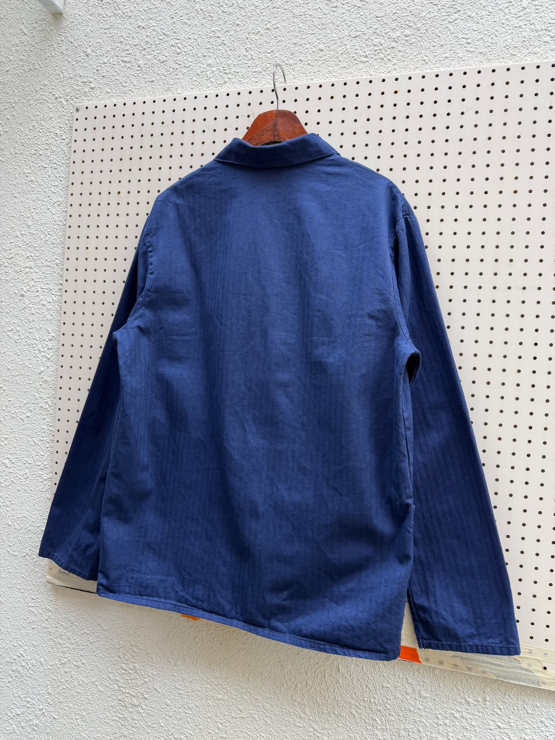 WASHED BLUE HBT OLD VINTAGE 헤링본 프렌치워크자켓 상품이미지8