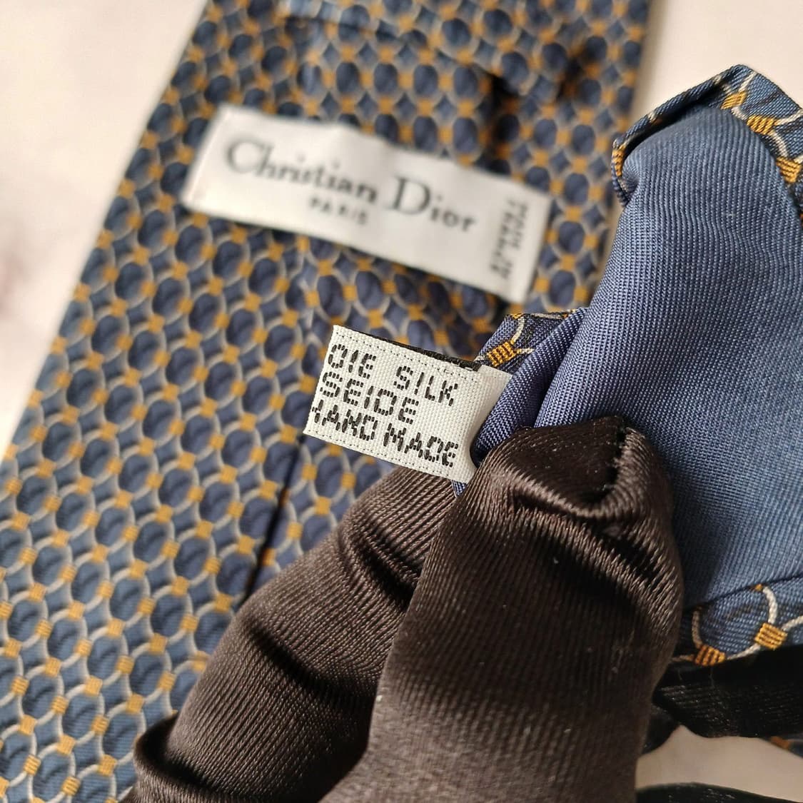 크리스찬 디올 실크 자카드 패턴 넥타이 9.8cm A+등급 E722 상품이미지10
