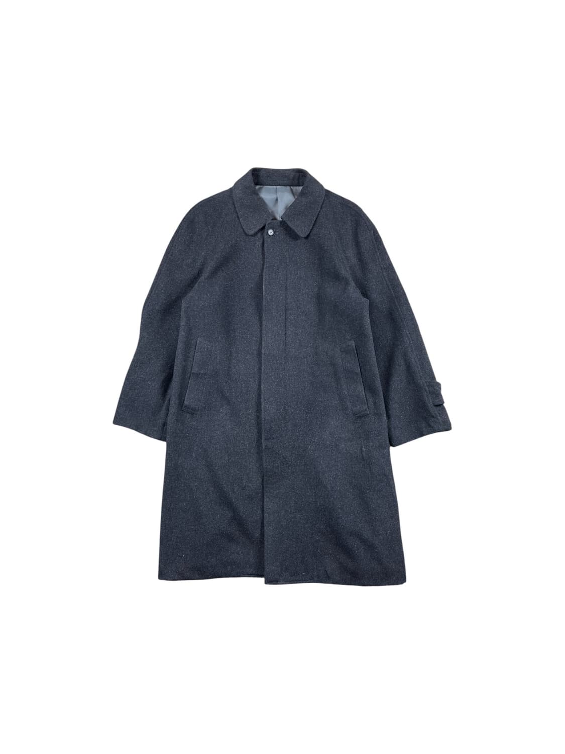 Vintage 울혼방 챠콜컬러 발마칸 코트 상품이미지1