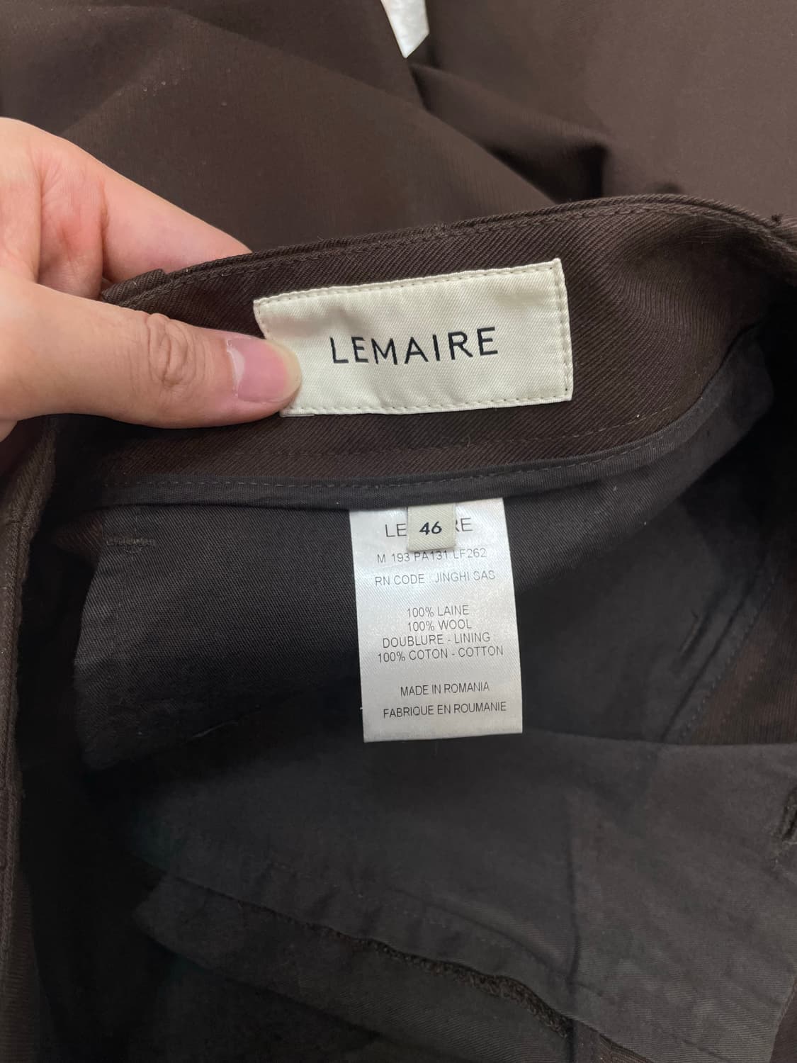 르메르 와이드 레그 진 브라운 46사이즈 상품이미지3