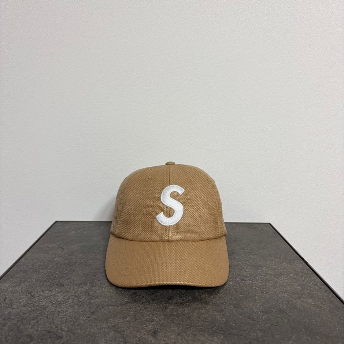 (OS) 슈프림 S로고 볼캡 모자 라탄 탄 베이지 상품이미지1