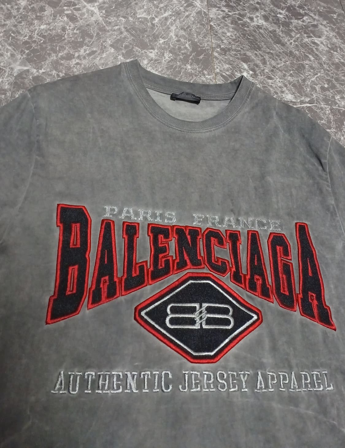 발렌시아가 스타일 워싱 반팔 티셔츠 L
 상품이미지2