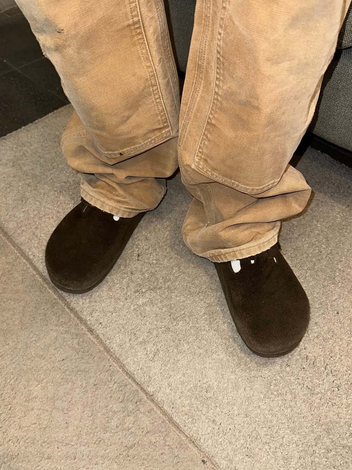 Birkenstock Boston suede strap mule shoe 상품이미지1