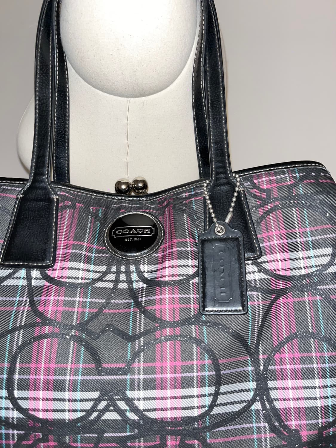 2000ss Coach Check Shoulder bag 상품이미지6