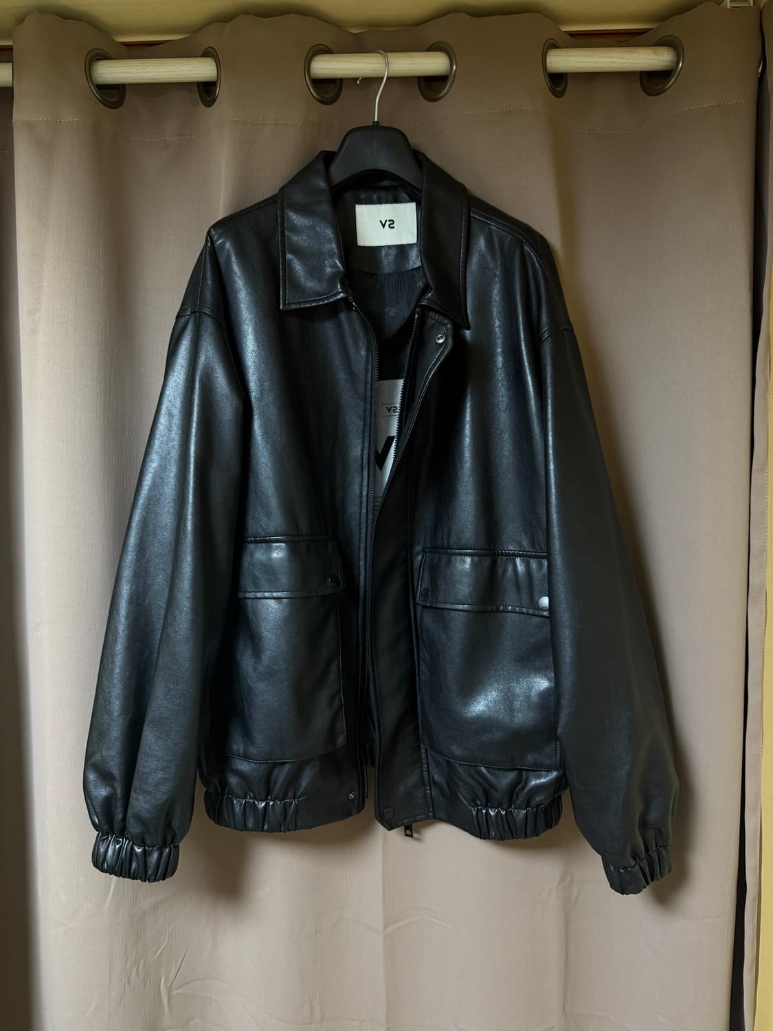 브이투 비건 레더자켓 상품이미지3