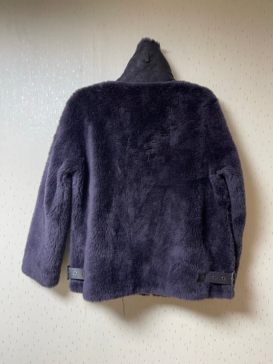 루나코어스 정품 천연 호주산 양모 자켓 보라색 상품이미지3