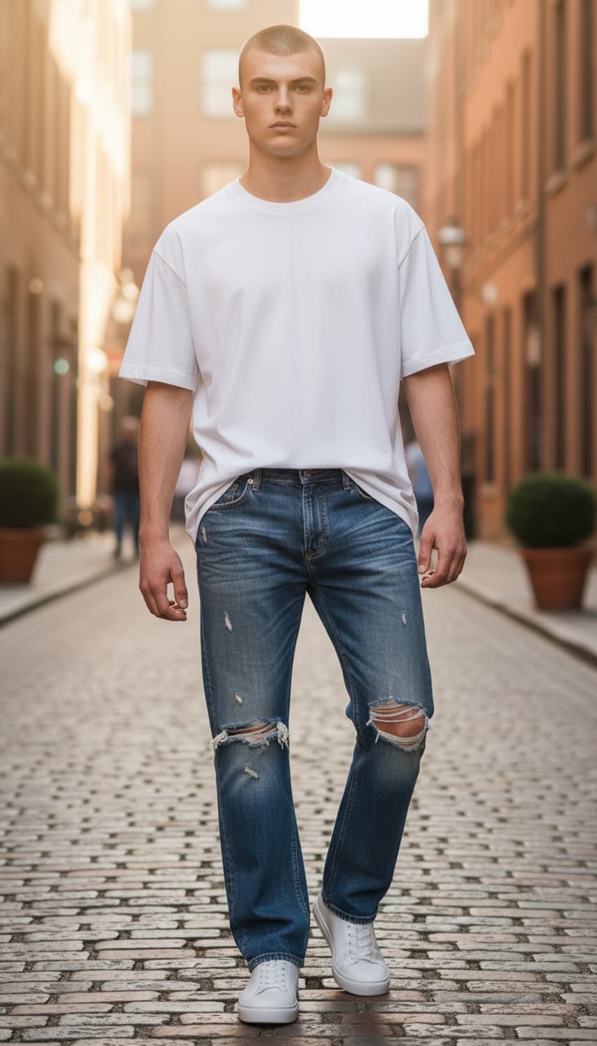(찢청)Britpop Denim InCrux 런던&브리티쉬 데미지진 상품이미지1