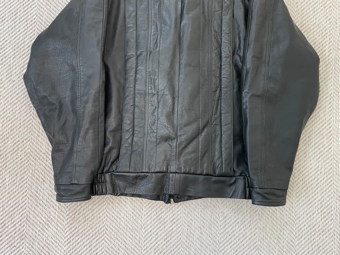 빈티지  봄버 블루종 레더 자켓 J03928 상품이미지8
