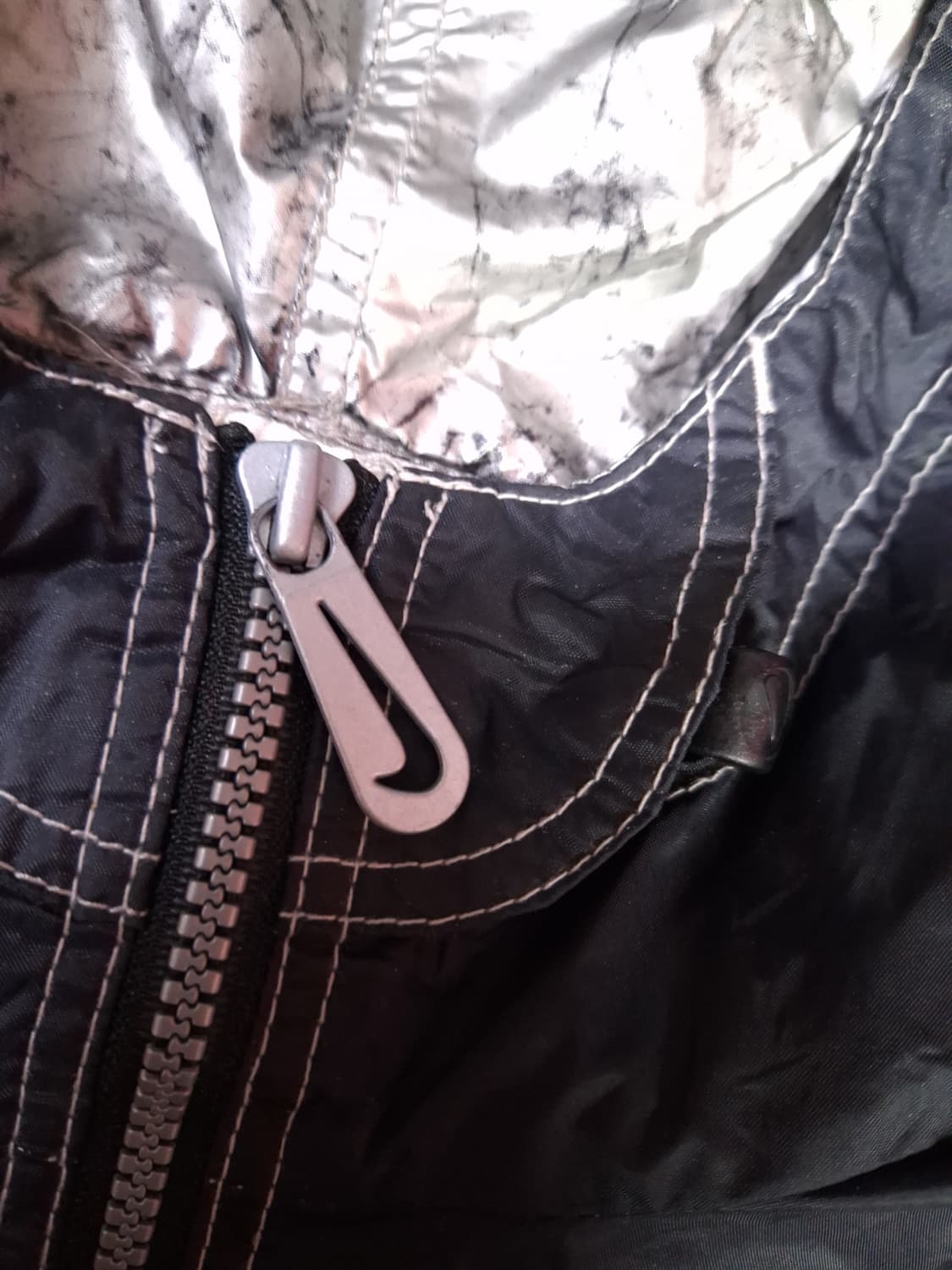 오리지날 90's 나이키 스우시 메탈릭 실버 아노락 상품이미지7