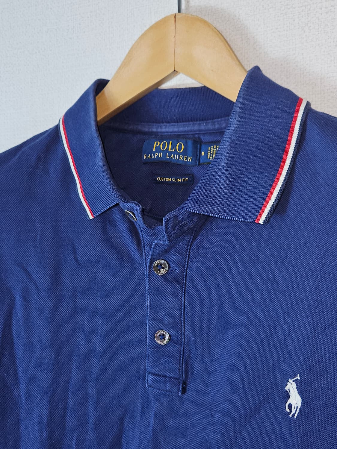 폴로 랄프로렌 신형 카라티 반팔 피케티 커스텀 슬림핏 M 정품 남성 상품이미지3