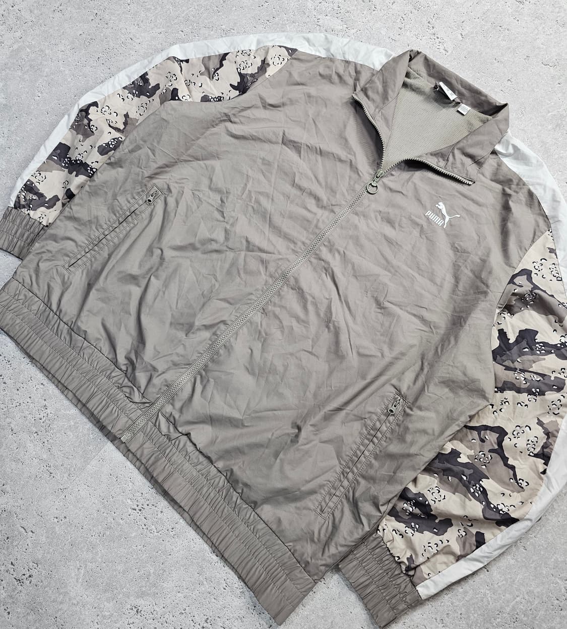 2XL 푸마 신형 카키 바람막이 카모 자켓 상품이미지3
