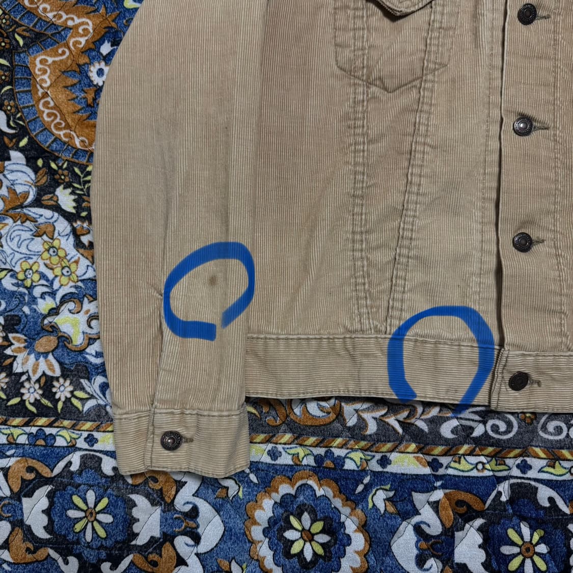 빈티지 70s USA 리바이스 코듀로이 자켓 베이지 상품이미지4