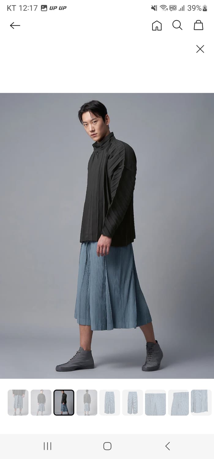 옴므플리세 24년 8월 하카마 블루 3사이즈 상품이미지3