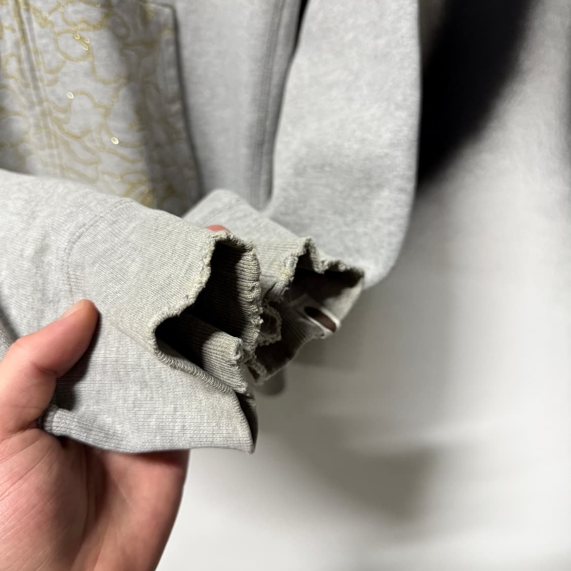 정품 베이프 23주년 한정판 라인 골드 카모 샤크 풀 집업 후디 상품이미지5