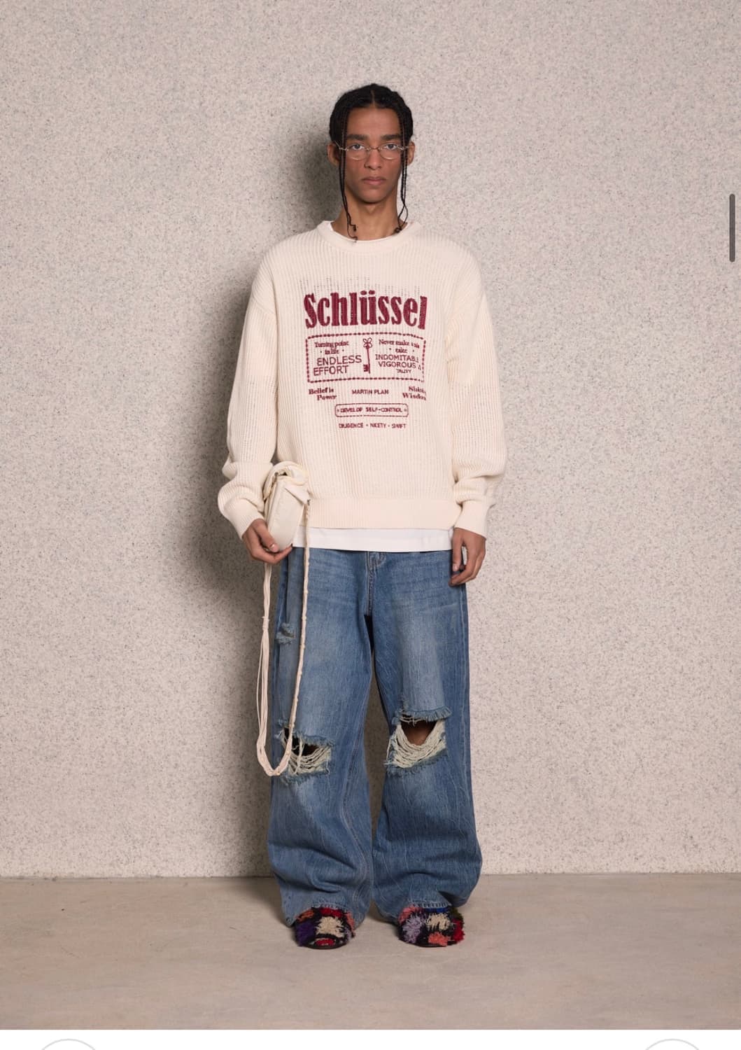 (L) 마틴플랜 Answer Key Vintage Knit 니트 판매 상품이미지5