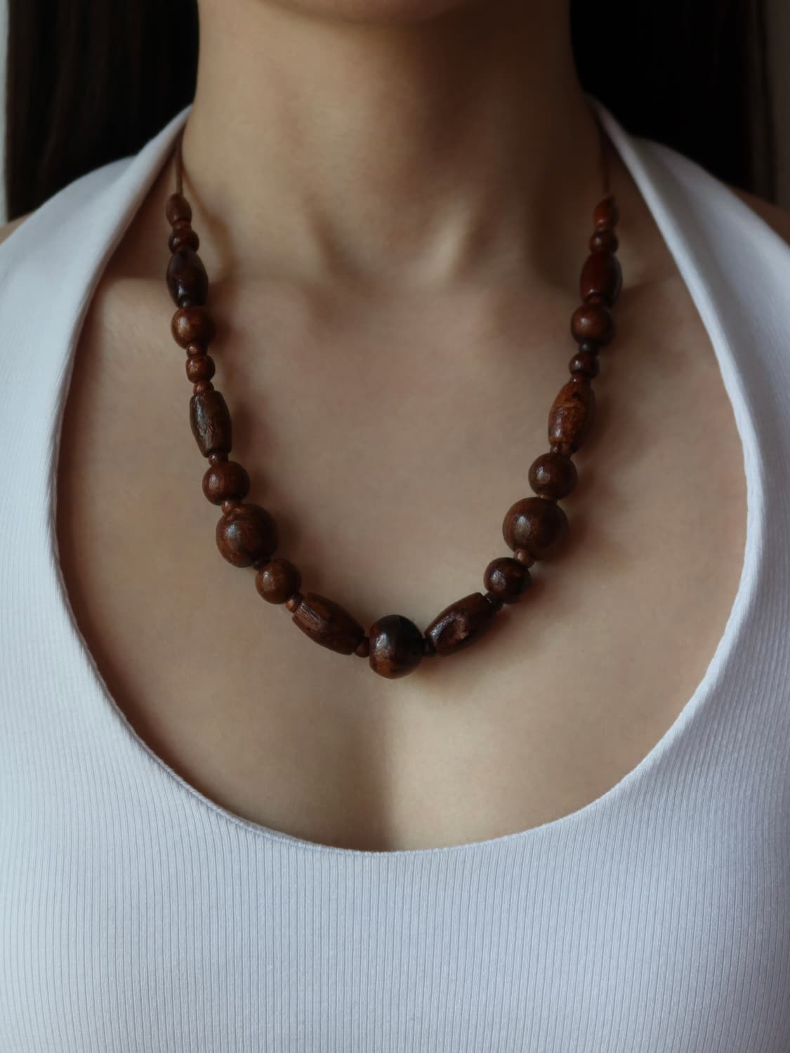 dark wood necklace 상품이미지1