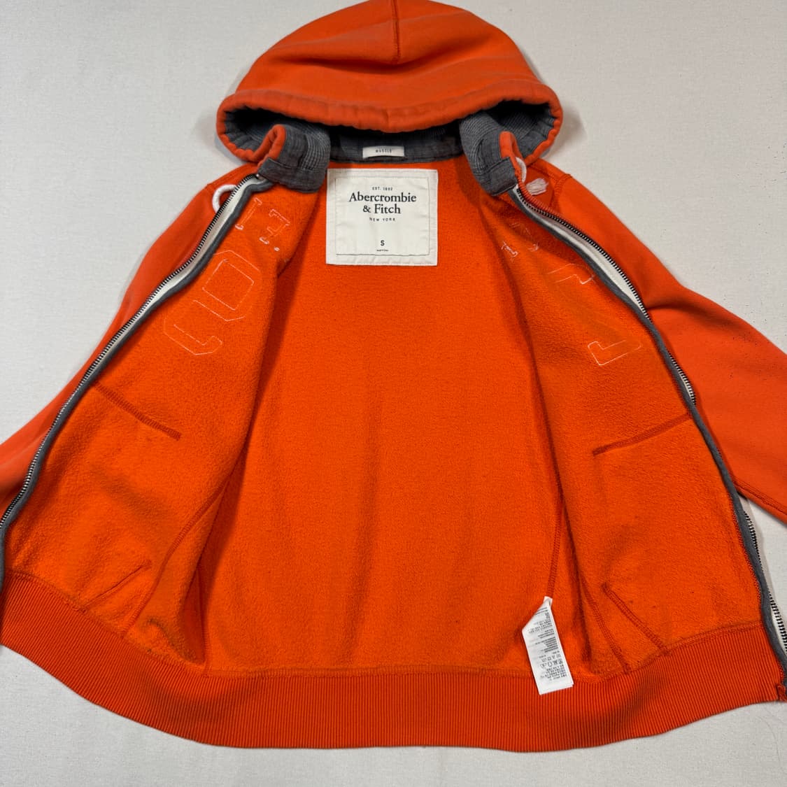 S) 아베크롬비 후드집업 주황 오렌지 상품이미지5