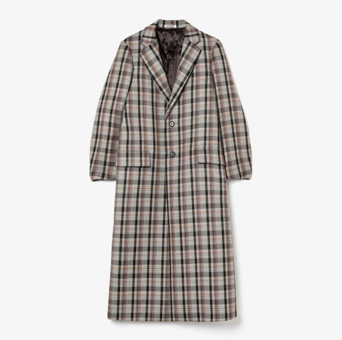 AURALEE 오라리 더블 페이스 체크 수티앵코트 상품이미지1