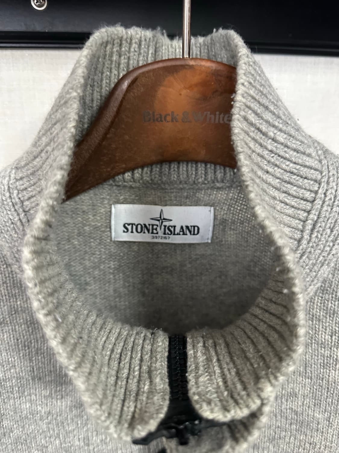 스톤아일랜드 니트  반집업 그레이M(95-100) 정품 상품이미지3