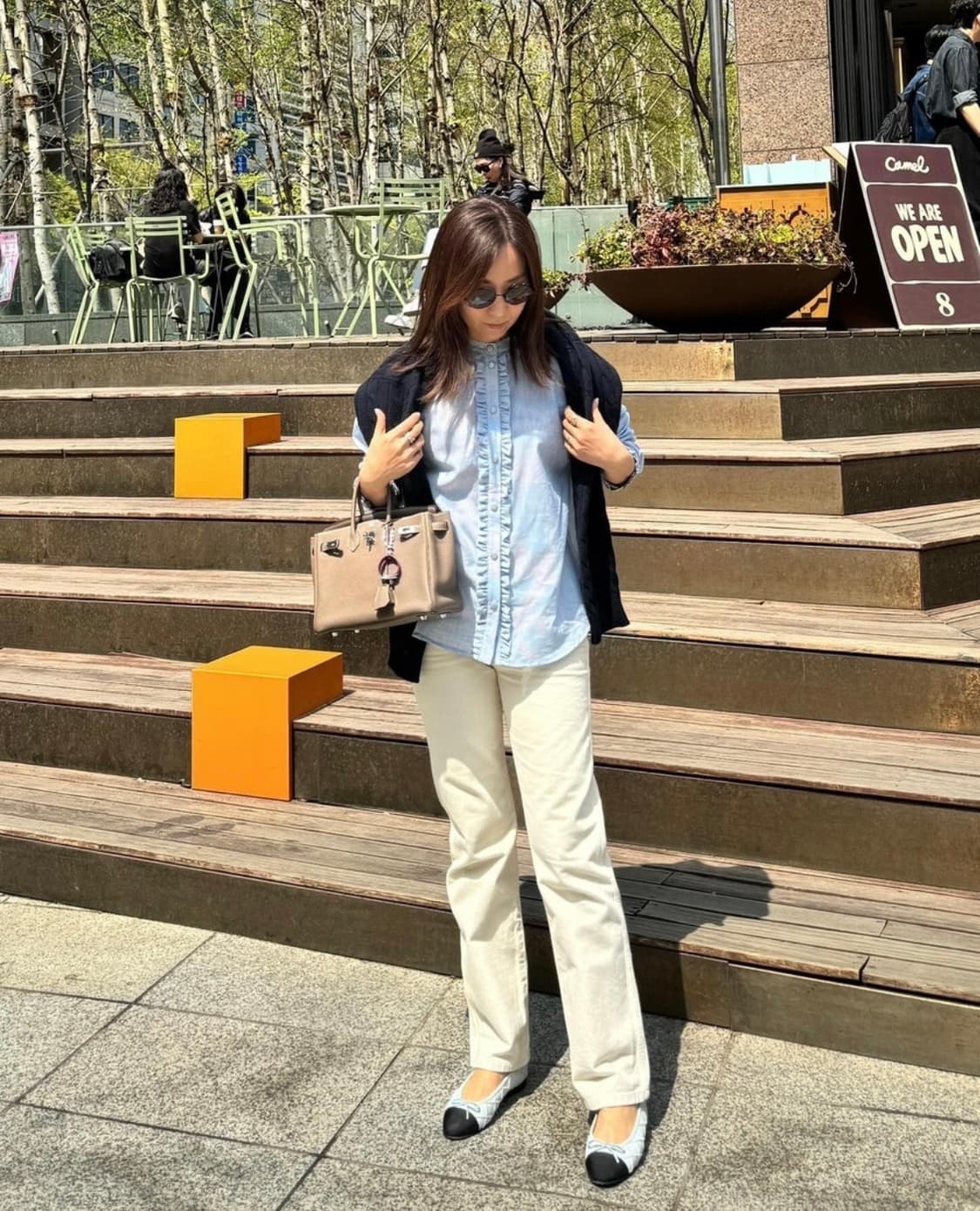 Envers 엔베르 프릴 린넨 블라우스 상품이미지1