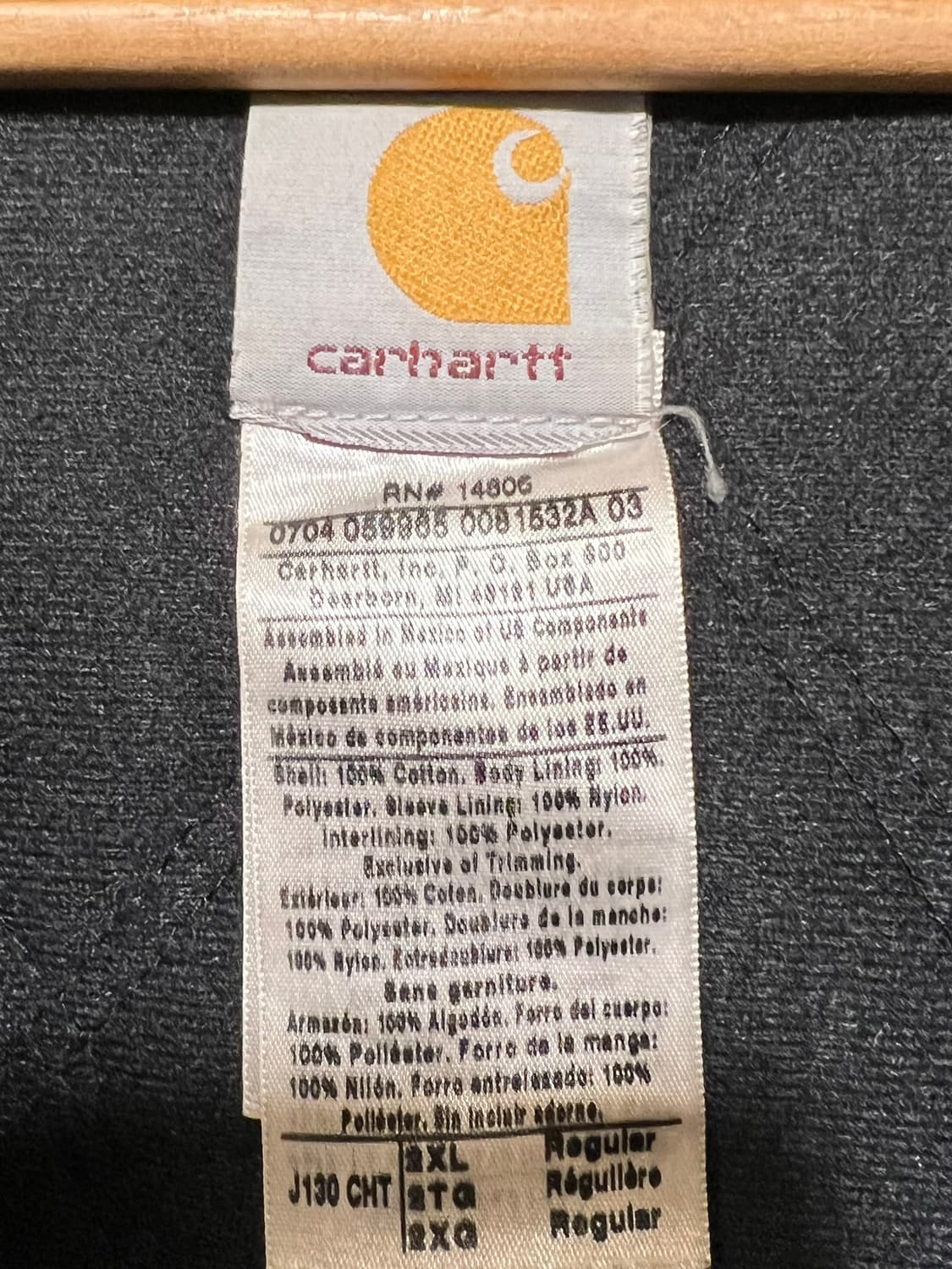 00s [2XL] 칼하트 덕 액티브 자켓 J130 CHT 상품이미지6