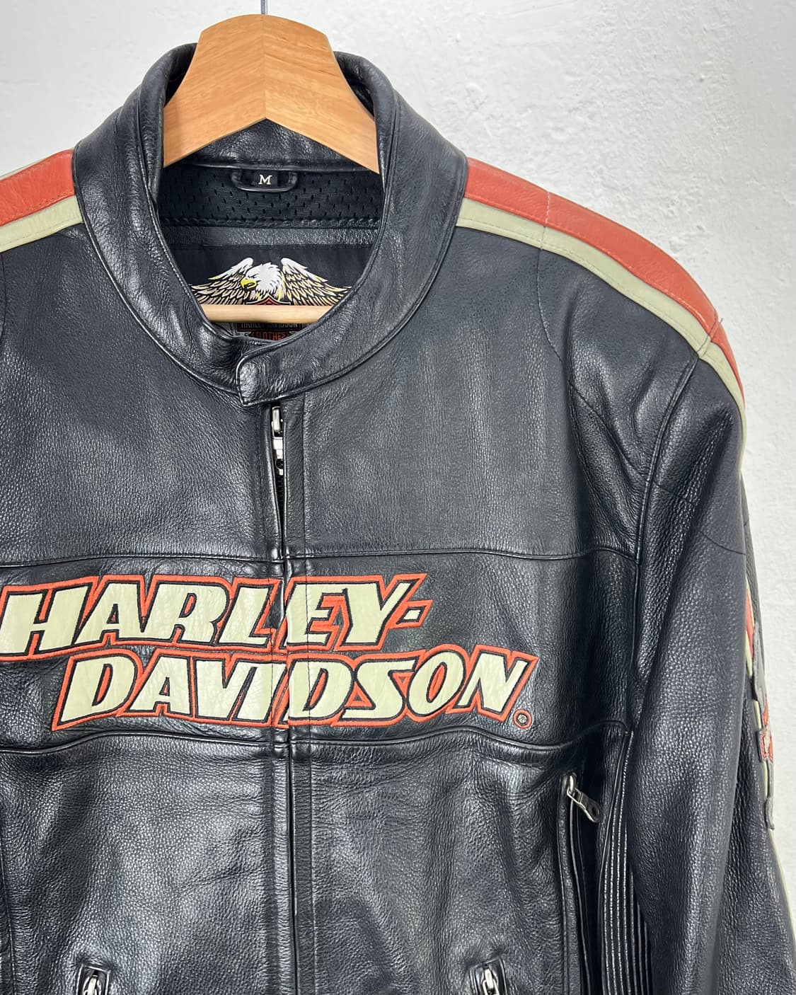 할리데이비슨 토크 제뉴윈 집 스트레치 라이딩 레더 자켓 상품이미지3