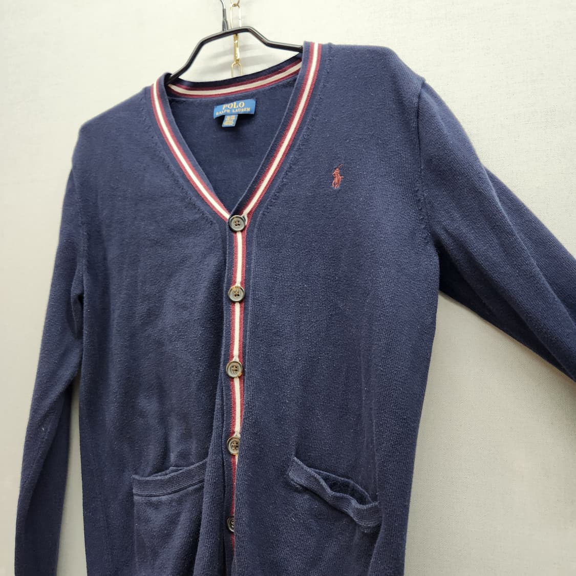 폴로 랄프로렌 버건디 포니 가디건 M 상품이미지2