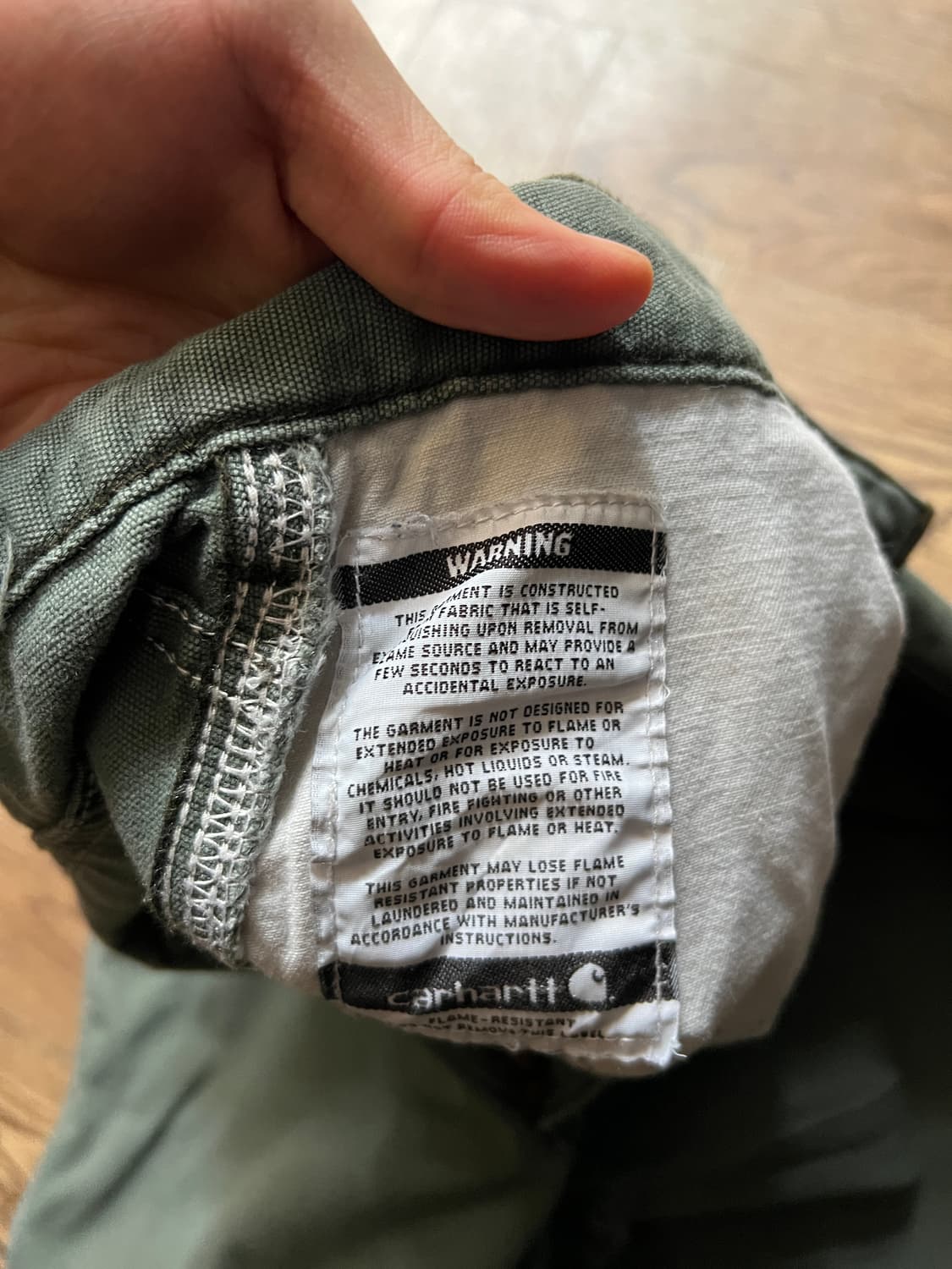 [35]칼하트FR USA 모스그린 싱글니 워크 팬츠 M13 상품이미지8
