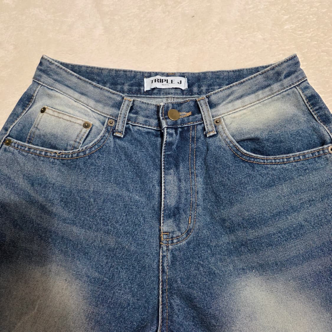 (S)트리플제이 버뮤다 데님 팬츠 청반바지 상품이미지2