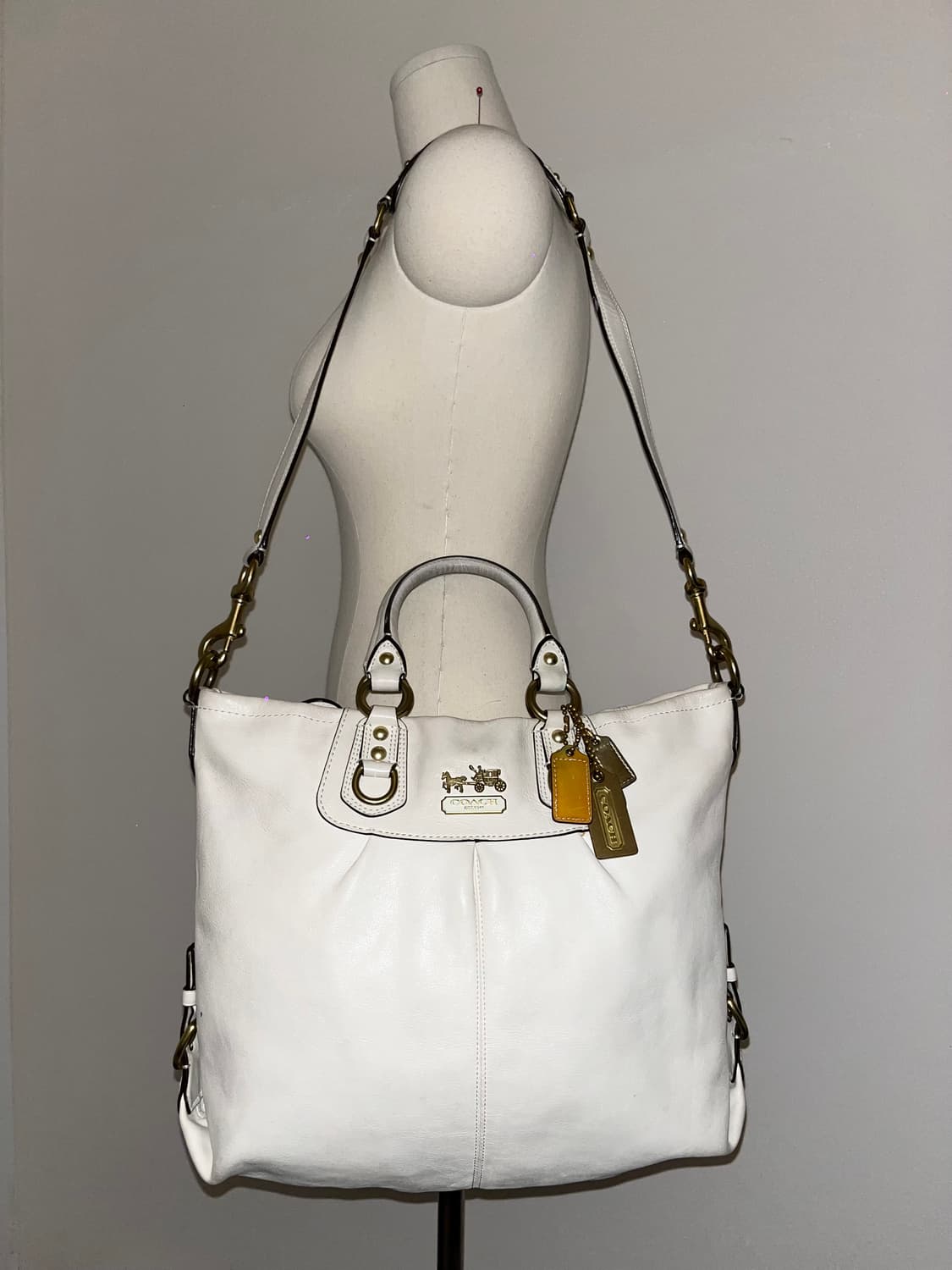 📦90s Coach allwhite shoulder bag 상품이미지4