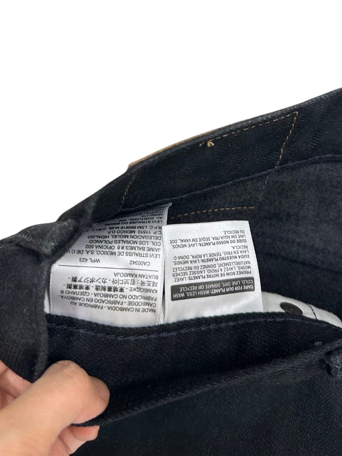 리바이스 511 기모 블랙데님 (32,화이트탭)  상품이미지7