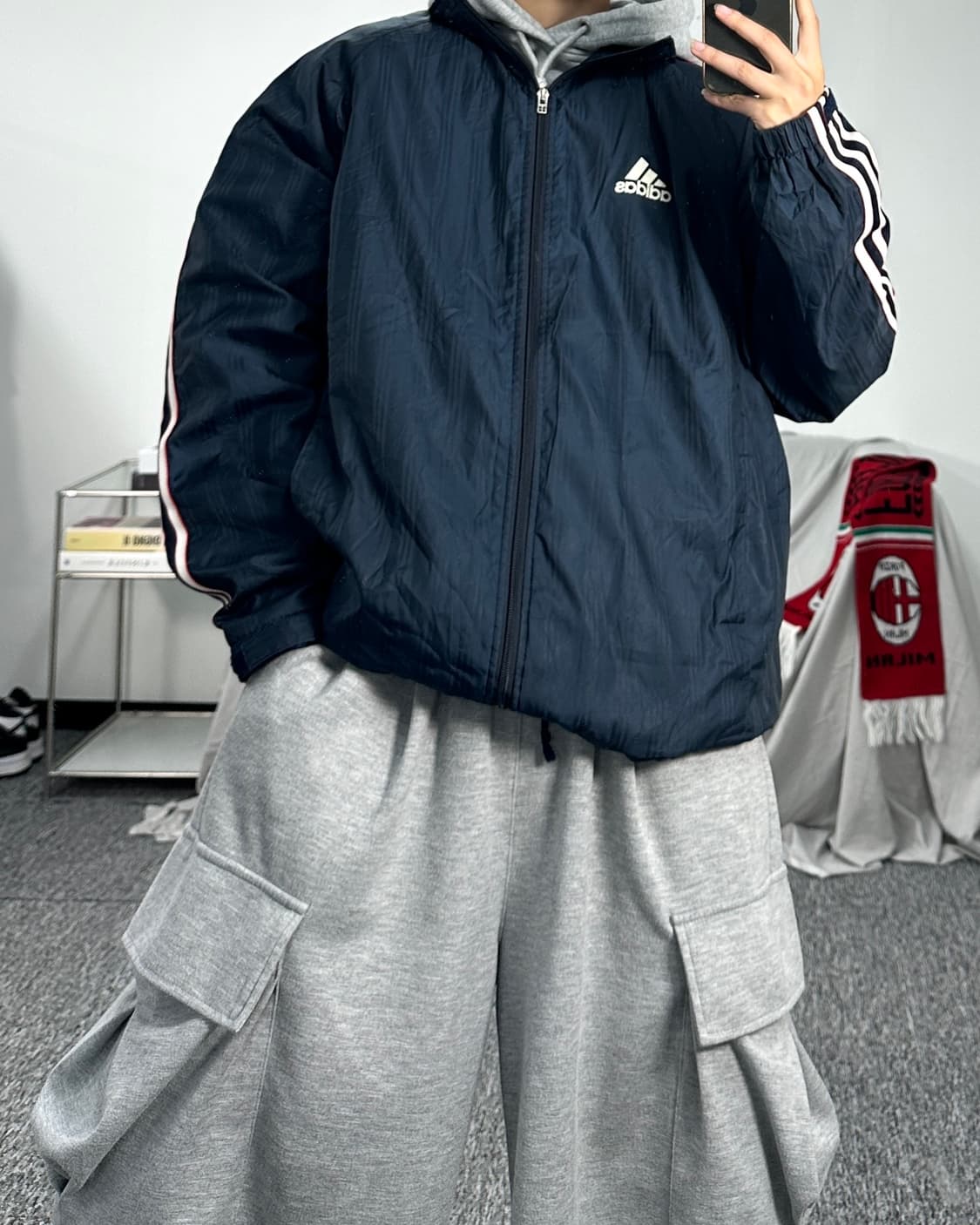 아디다스 00s 네이비 바람막이 M 상품이미지3