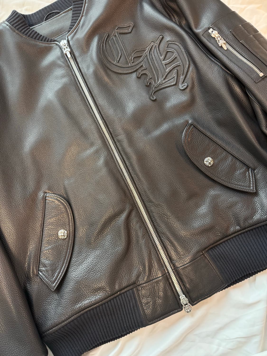 크롬하츠 헤비레더 CH ma-1 봄버 자켓 상품이미지2