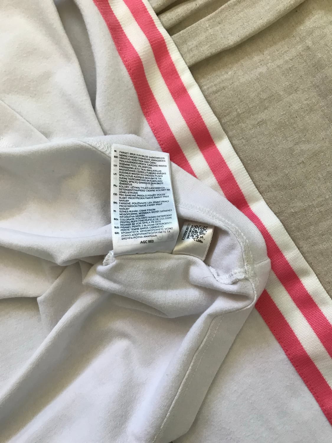 아디다스 해외판 트레포일 사이드라인 브이넥 화이트 롱슬리브티 상품이미지9