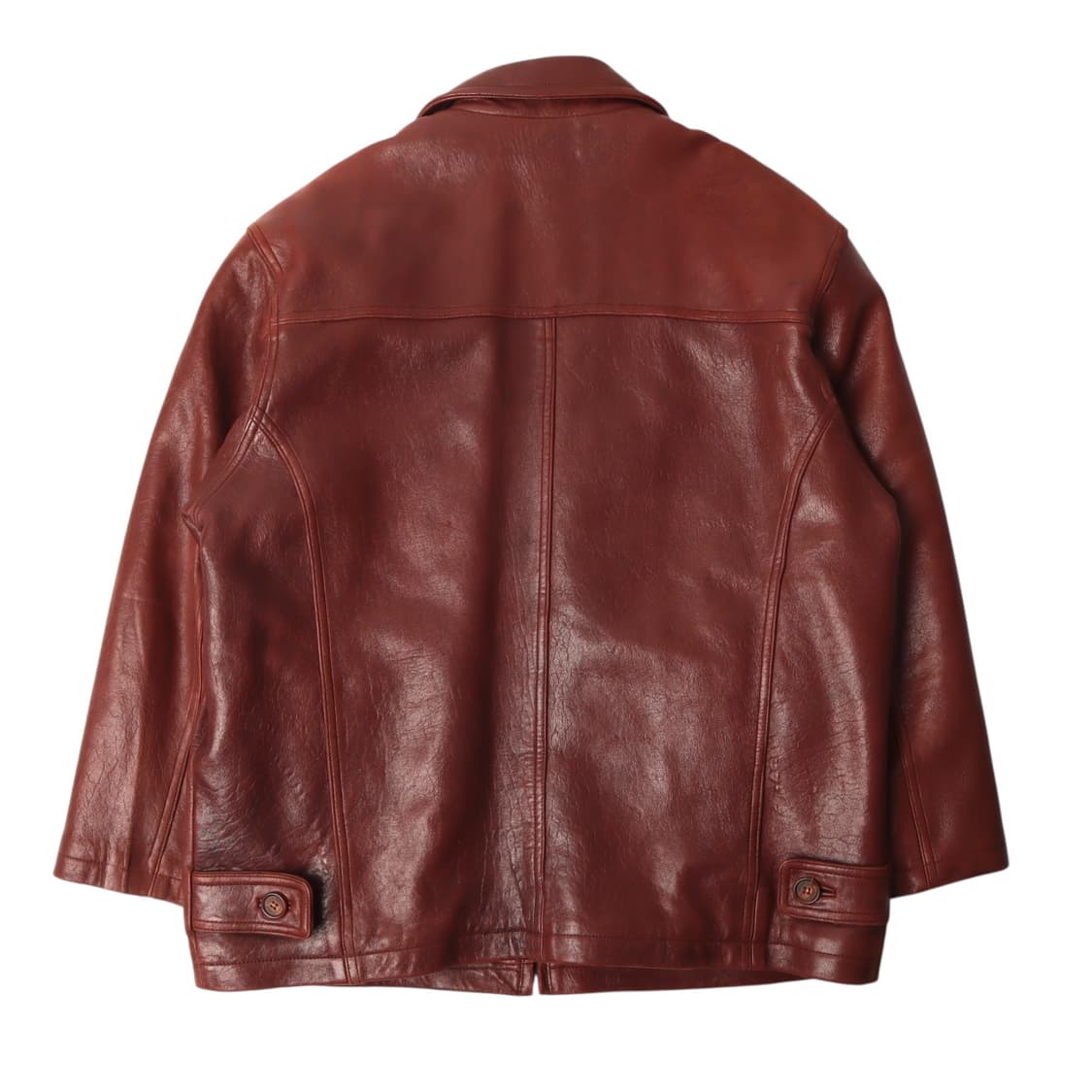 입생로랑 레드브라운 헤비 램스킨 레더자켓 상품이미지5