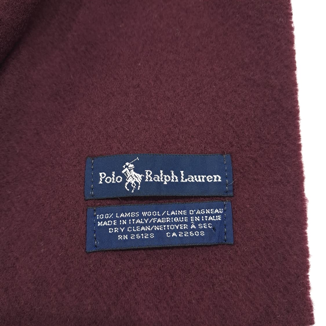MX235 폴로 랄프로렌 버건디와인 램스울 목도리 머플러 상품이미지5