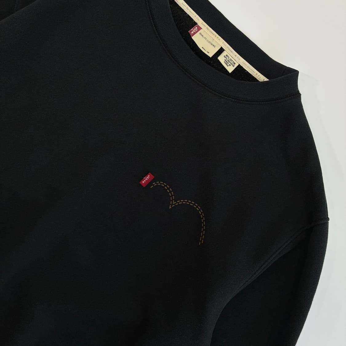 Levi's  리바이스 레드탭 심플 로고 블랙 맨투맨  상품이미지3