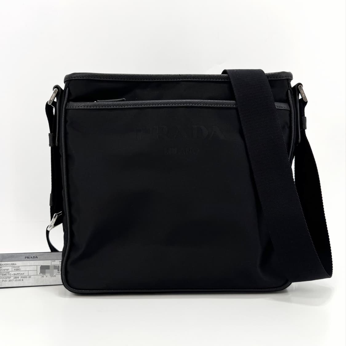 프라다 삼각로고 나일론 메신저백 크로스백 블랙 (2VH797) 상품이미지4