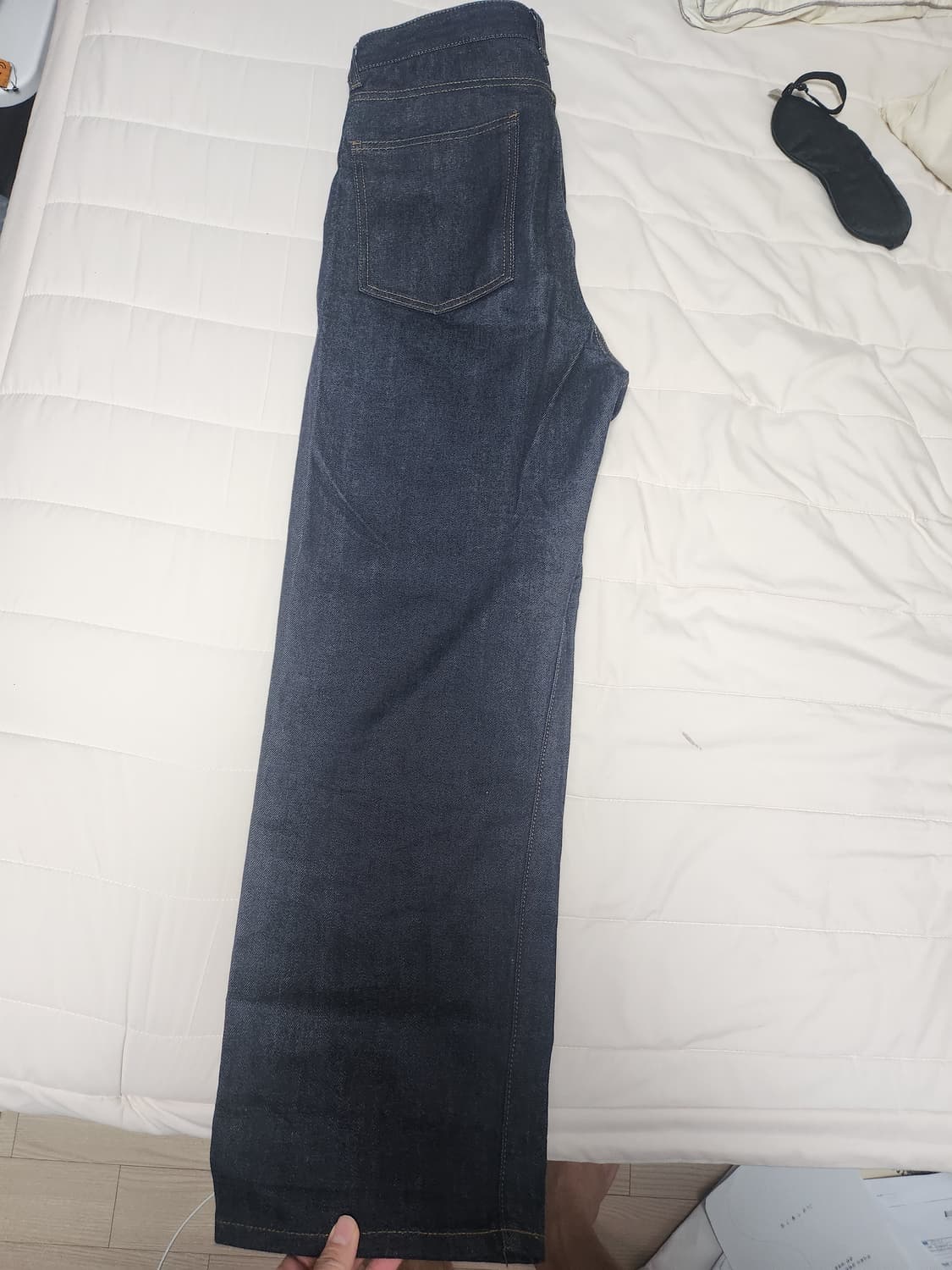 [30] 비슬로우 콤피 원턱 셀비지 데님 팬츠 인디고 상품이미지2