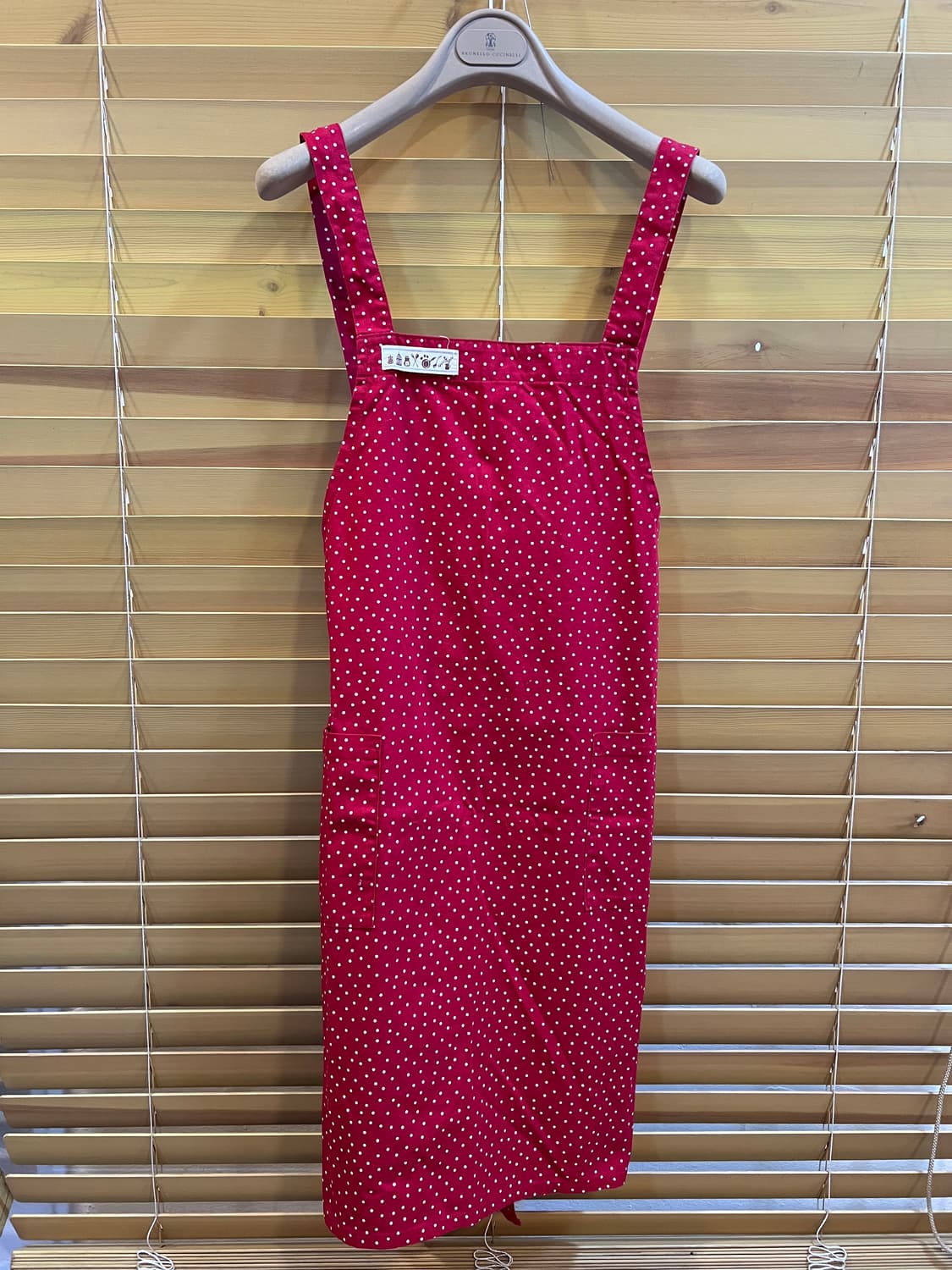 일본수입 홈웨어 레드도트 에이프런 앞치마 상품이미지2