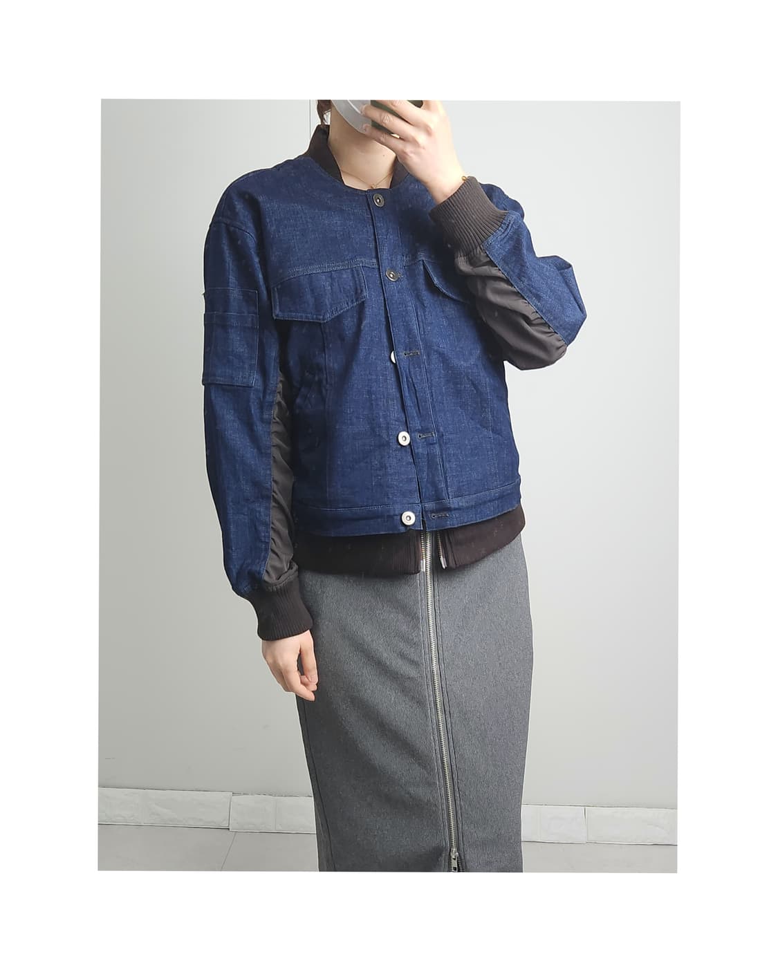 데님 셔링 자켓 상품이미지1