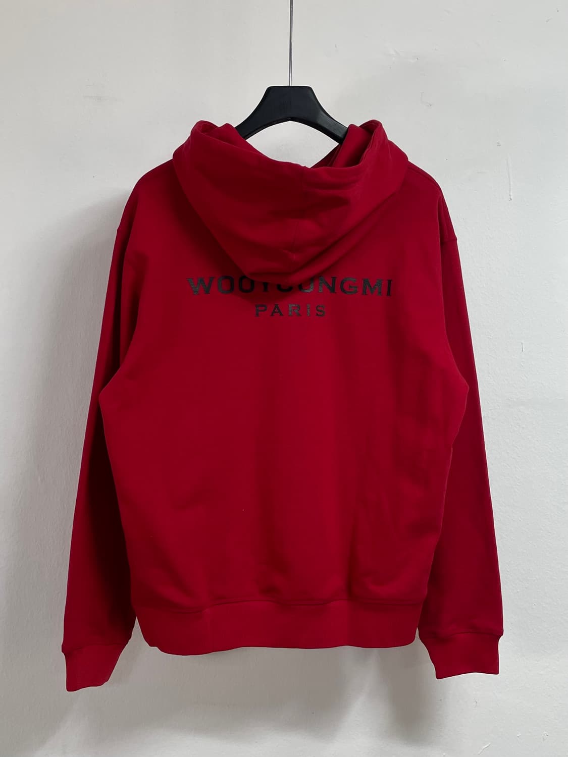 우영미 빅로고 레드 후드티 (on.187) 상품이미지3