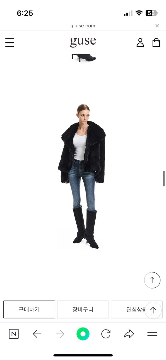 구즈 페이크퍼 15 블랙 상품이미지4