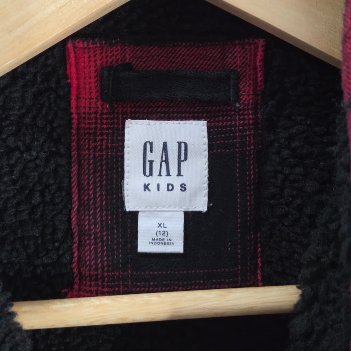 갭 키즈 쉐르파 체크자켓 XL(12) 상품이미지4
