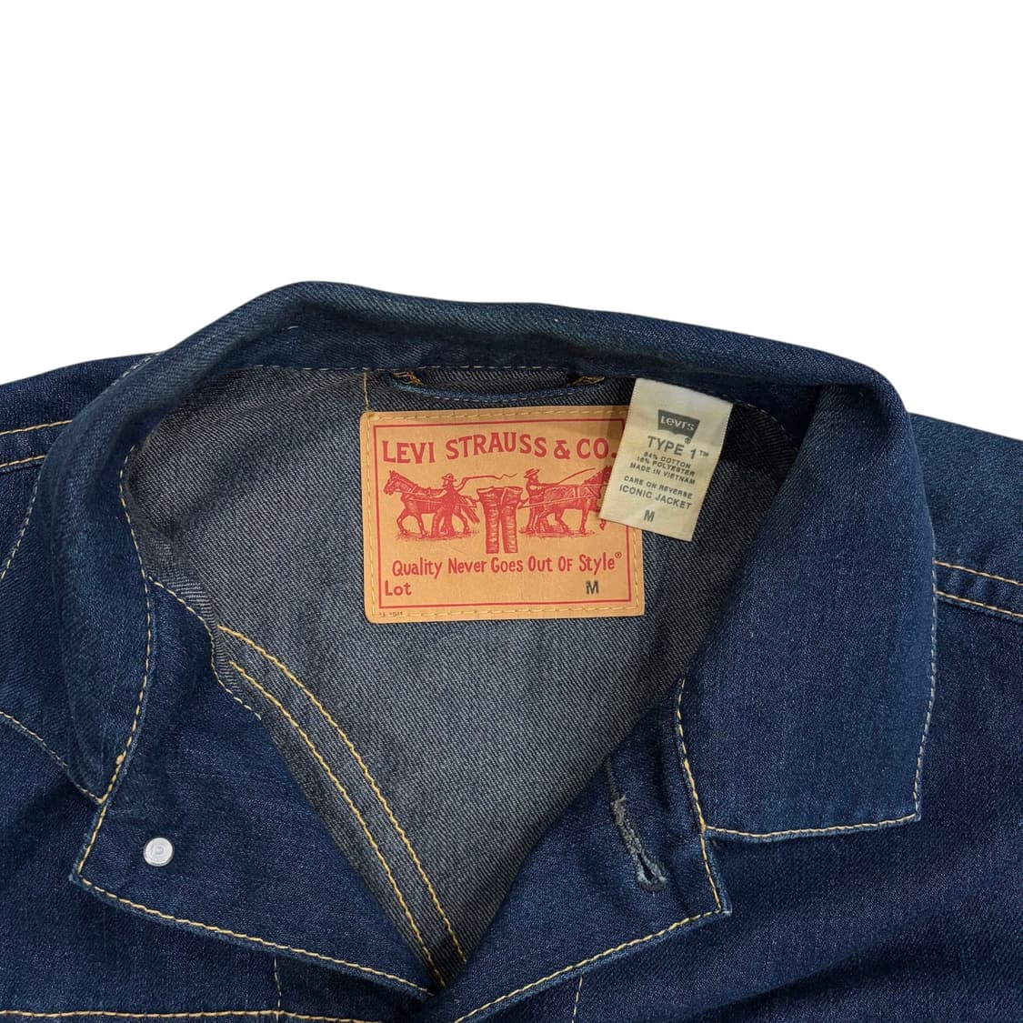 리바이스 00s 타입1 청 데님 트러커 자켓 M 상품이미지3