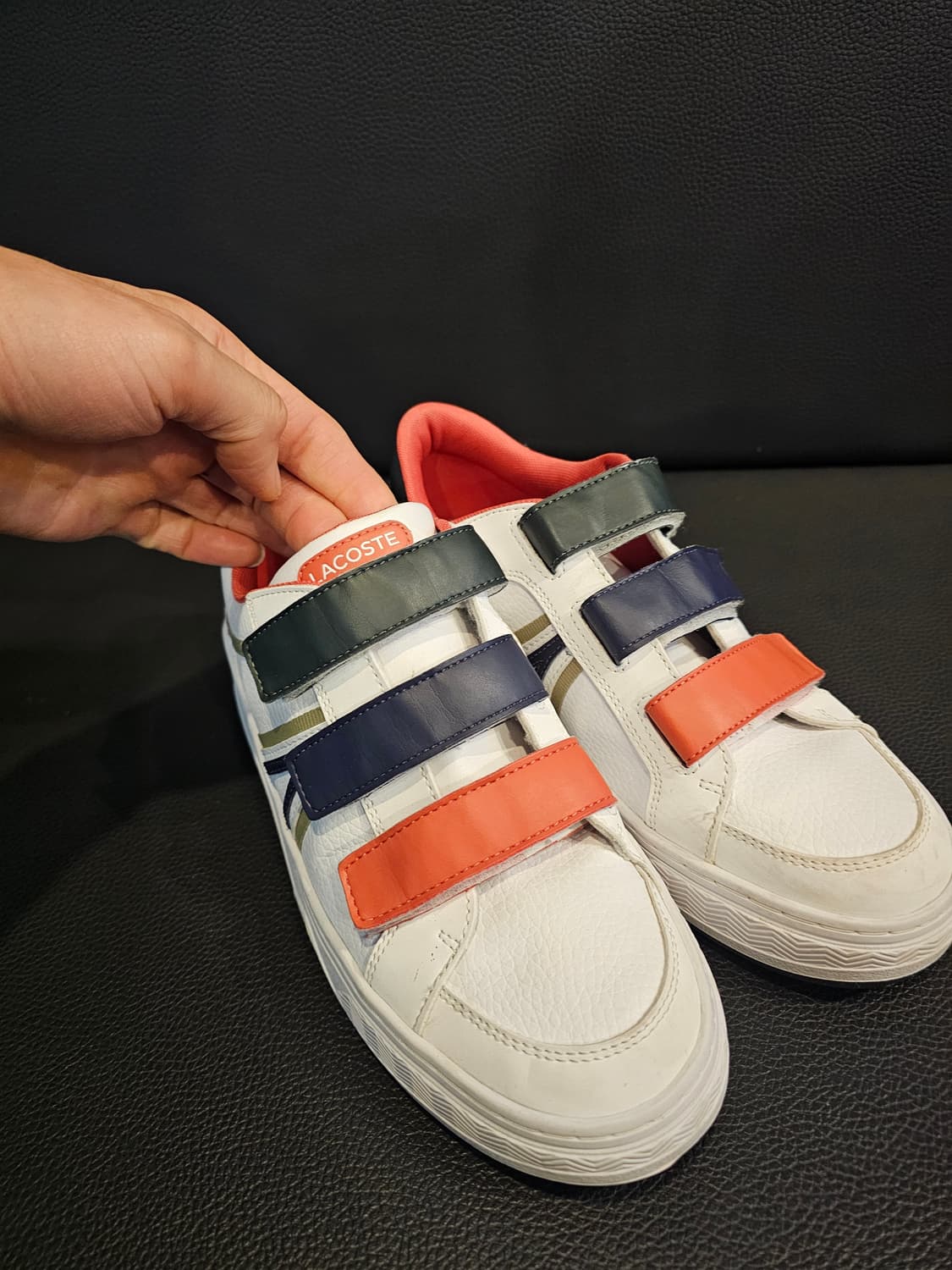 라코스테 벨크로 스니커즈 화이트 상품이미지3