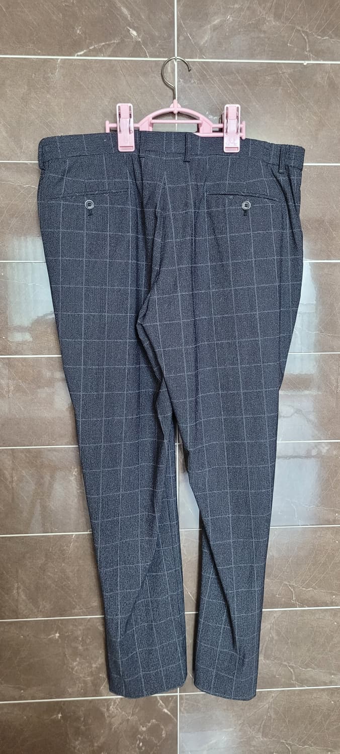👔남성35인치👔STCO 클래식핏 체크 팬츠 그레이(여름용) 상품이미지8