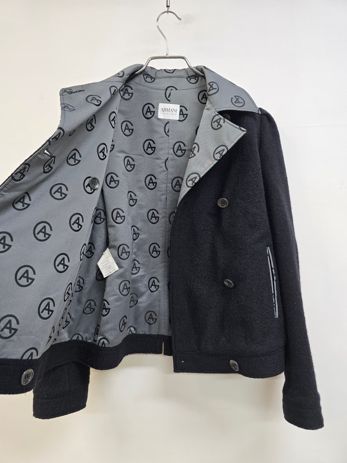아르마니 꼴레지오니 로고 라나울100% 자켓 상품이미지8