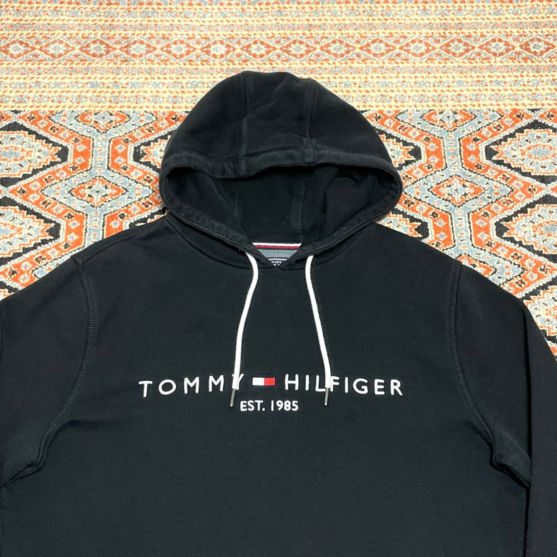  타미힐피거 스펠로고 기모 후드티셔츠 남성XL 상품이미지2