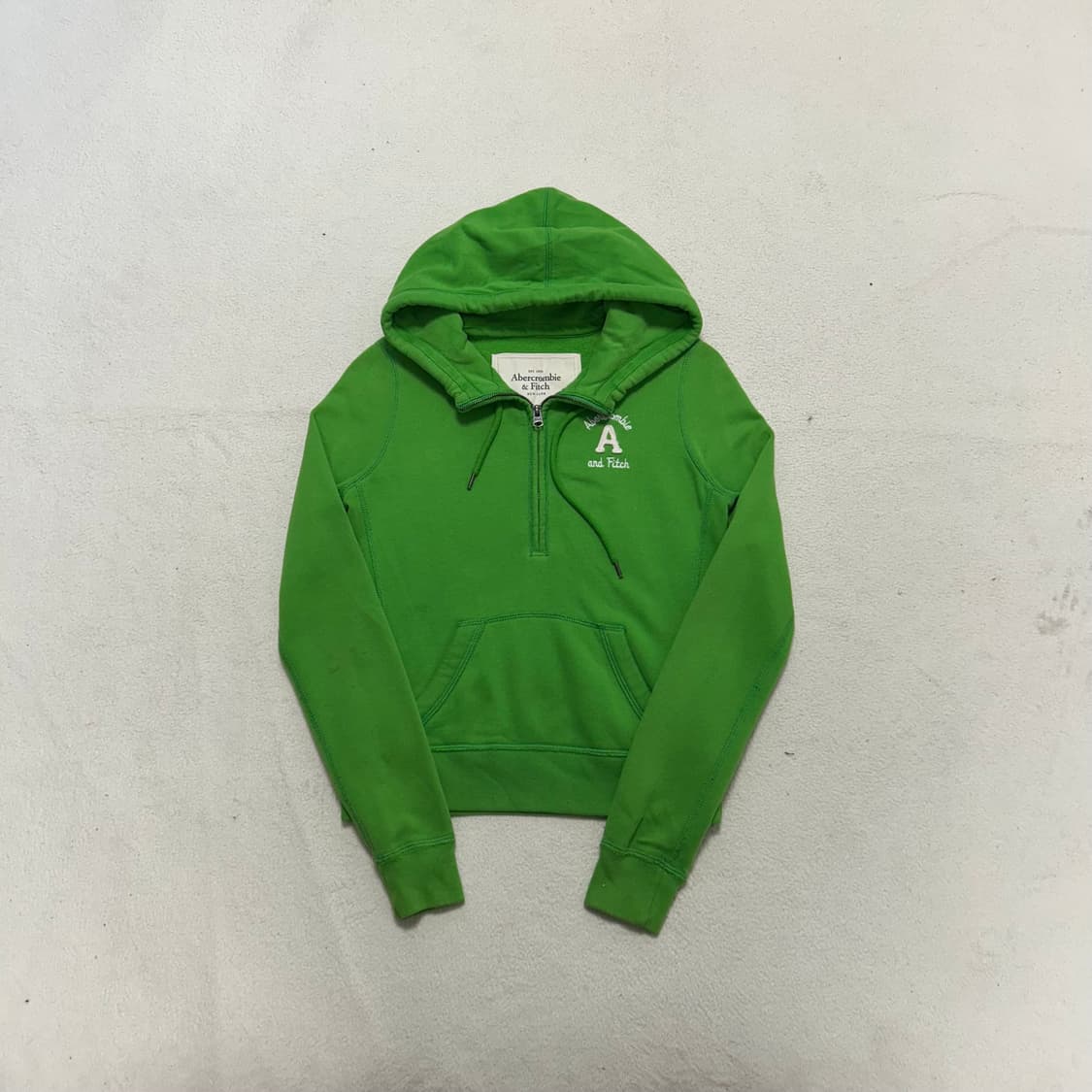 Abercrombie Light Green Half-Zip Hoodie  상품이미지4